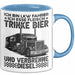 Lkw Fahrer Trucker Tasse Geschenk Lustige Geschenkidee Spruch Ich Bin Lkw Fahrer Ich Esse Fleisch Trinke Bier Und Verbrenne Diesel Blau Trendation