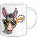 Esel Sonnenbrille Tasse Geschenk Lustige Geschenkidee Spruch Weiß Trendation
