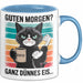 Sarkastische Katzen Tasse Geschenk Lustige Geschenkidee Spruch Guten Morgen? Ganz Dünnes Eis Blau Trendation