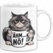 Katzen Tierliebhaber Tasse Geschenk Lustige Geschenkidee Spruch Ähm Nö Weiß Trendation