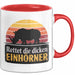 Nashorn Tasse Geschenk Lustige Geschenkidee Spruch Rettet Die Dicken Einhörner Rot Trendation