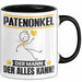Patenonkel Tasse Geschenk für Patenonkel Der Mann Der Alles Kann Geschenkidee zum Geburtstag Schwarz Trendation