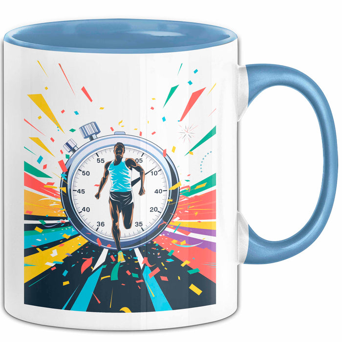 Läufer Tasse Geschenk Lustige Geschenkidee Spruch Für Ziel Linien Jäger Blau Trendation