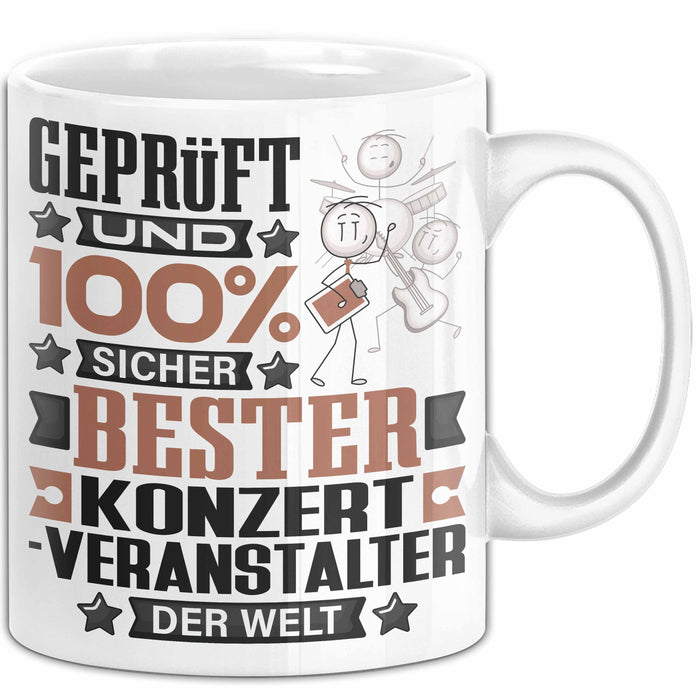Konzertveranstalter Geschenk Lustiger Spruch für Konzertveranstalter Geschenkidee Bester Konzertveranstalter Der Welt Weiß Trendation
