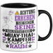 Muay-Thai-Kämpfer Geschenk Tasse Lustiger Spruch Erheben Sie Sich Der Muay-Thai-Kämpfer Betritt den Raum Schwarz Trendation