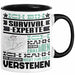 Survival-Experte Geschenk Kaffee-Tasse Geschenkidee für Survival-Experte Ich Bin Survival-Experte Ich Kann Es Dir Erklären Jedoch Nicht Für Dich Verstehen Spruch Lustig Schwarz Trendation