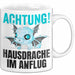 Hausdrache Im Anflug Tasse Geschenk Becher Weiß Trendation