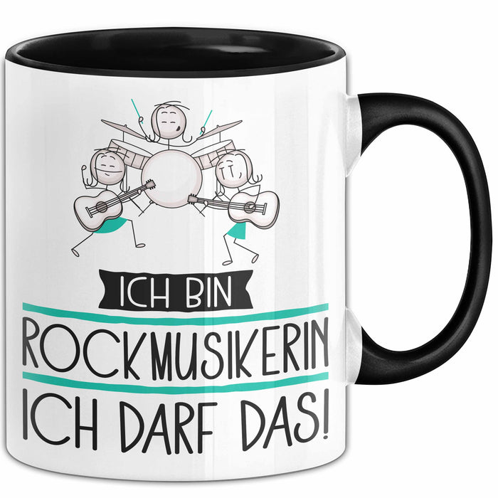 Geschenk für Rockmusikerin Tasse Lustige Geschenkidee Geburtstag Ich Bin Rockmusikerin Ich Darf Das Trendation