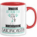 Saxophonistin Tasse Geschenk Becher Stark Attraktiv Furchtlos Saxophonistin Lustige Geschenkidee Rot Trendation