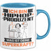Hiphop-Produzent Tasse Geschenk für Hiphop-Produzent Geburtstag Lustiger Spruch Kaffee-Becher Was Ist Deine Superkraft Blau Trendation