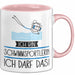 Geschenk für Schwimmsportlerin Tasse Lustige Geschenkidee Geburtstag Ich Bin Schwimmsportlerin Ich Darf Das Rosa Trendation
