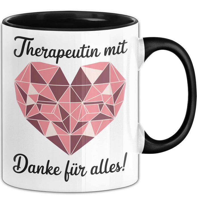 Physiotherapeut Physiotherapie Tasse Geschenk Lustige Geschenkidee Spruch Therapeutin Mit Herz Danke Für Alles Trendation