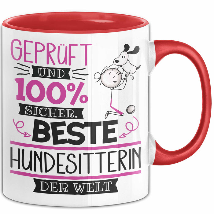 Hundesitterin Geschenk Becher Tasse Gott Schuf Alle Menschen Gleich Nur Die Besten Durfeten Hundesitterin Werden Geschenkidee Lustig Rot Trendation