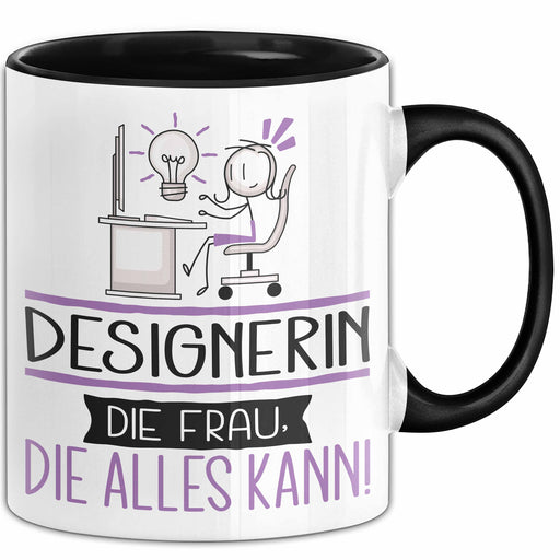 Designerin Geschenk Tasse Becher Die Frau Die Allen Kann Geschenkidee für eine Designerin Lustig Trendation