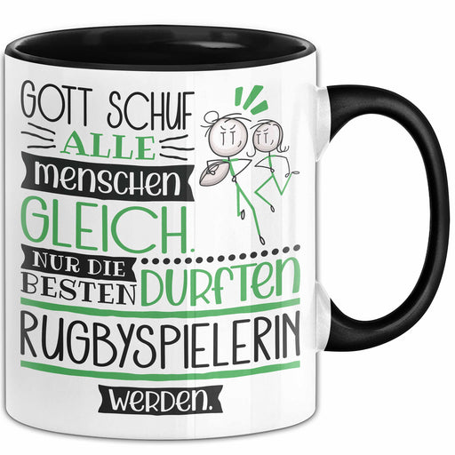 Rugbyspielerin Geschenk Becher Tasse Gott Schuf Alle Menschen Gleich Nur Die Besten Durfeten Rugbyspielerin Werden Geschenkidee Lustig Trendation