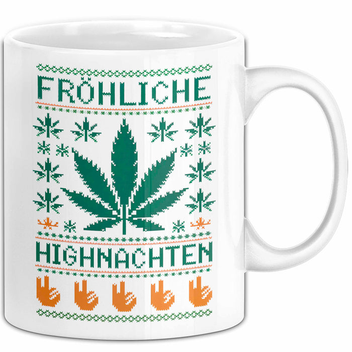 Weihnachts Weed Tasse Geschenk Lustige Geschenkidee Fröhliche Highnachten