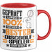 Discgolf-Spieler Geschenk Lustiger Spruch für Discgolf-Spieler Geschenkidee Bester Discgolf-Spieler Der Welt Rot Trendation