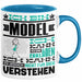 Model Geschenk Tasse Geschenkidee für Model Geburtstag Lustiger Spruch Ich Bin Model Ich Kann Es Dir Erklären Aber Nicht Für Dich Verstehen Funny Blau Trendation