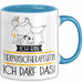 Geschenk für Tierphysiotherapeutin Tasse Lustige Geschenkidee Geburtstag Ich Bin Tierphysiotherapeutin Ich Darf Das Blau Trendation
