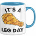 Its A Leg Day Gym Tasse Geschenk Chicken Wing Beine Trainieren Gym Becher Blau Trendation