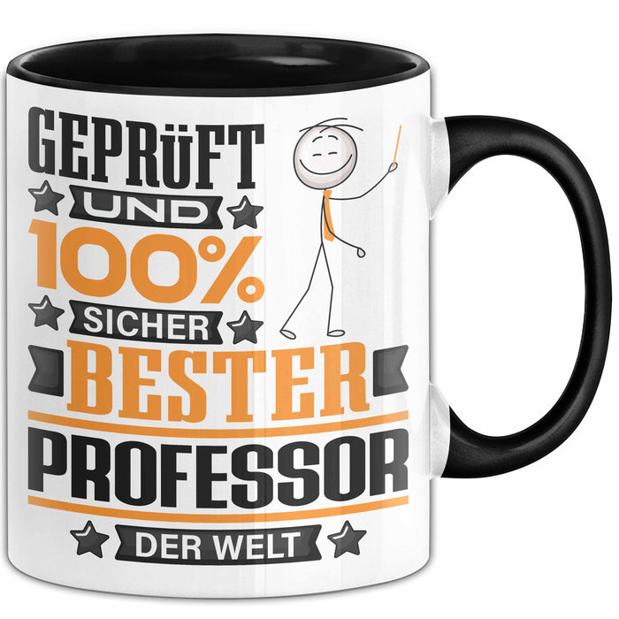 Professor Geschenk Lustiger Spruch für Professor Geschenkidee Bester Professor Der Welt Schwarz Trendation