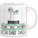 Geschenk für Biologin Tasse Lustige Geschenkidee Geburtstag Ich Bin Biologin Ich Darf Das Weiß Trendation