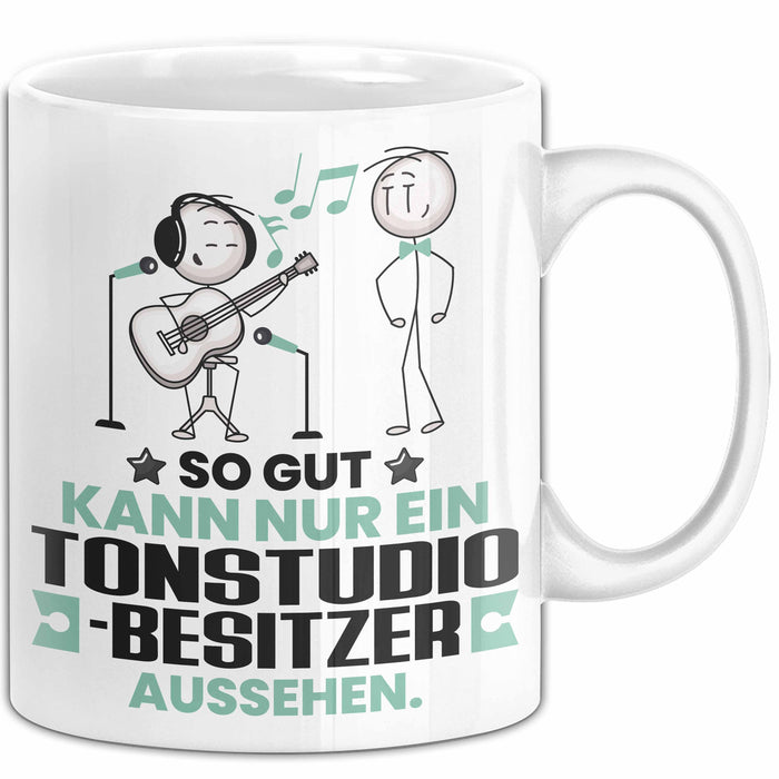 Tonstudio-Besitzer Geschenk Tasse So Gut Kann Nur Ein Tonstudio-Besitzer Aussehen Geschenkidee Kaffee-Becher Weiß Trendation