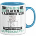 Plattenladenbesitzer Tasse Geschenk für Plattenladenbesitzer Geburtstag Lustiger Spruch Kaffee-Becher Was Ist Deine Superkraft Blau Trendation