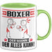 Boxer Tasse Geschenk für Boxer Der Mann Der Alles Kann Geschenkidee zum Geburtstag Grün Trendation