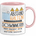 Schwimmerin Tasse Geschenk Lustig Abstand Halten Hochleistungs-Schwimmerin Mit Drang Zur Perfektion Bei Der Arbeit Rosa Trendation
