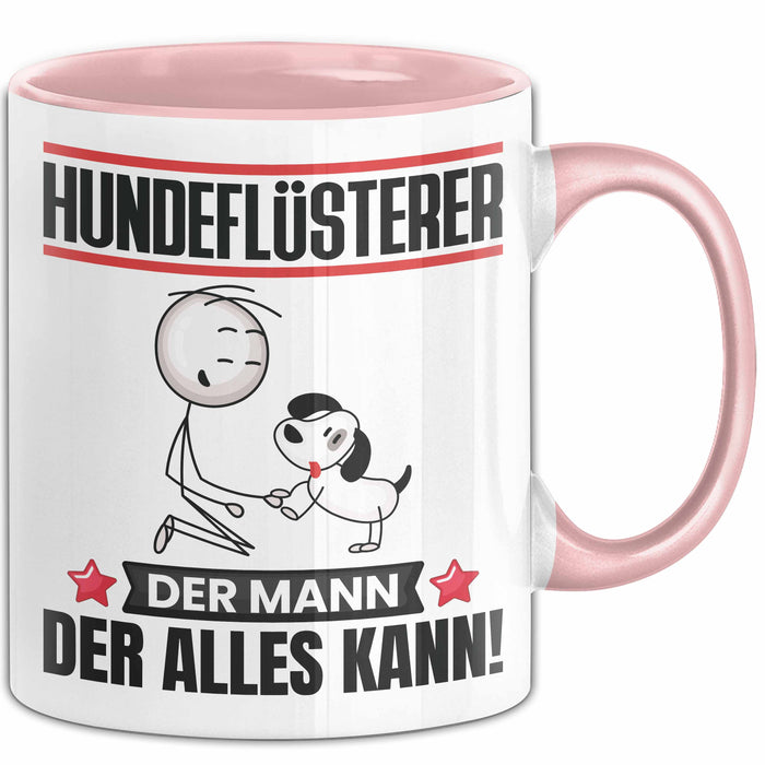 Hundeflüsterer Tasse Geschenk für Hundeflüsterer Der Mann Der Alles Kann Geschenkidee zum Geburtstag Rosa Trendation