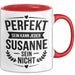 Susanne Tasse Geschenk Perfekt Sein Kann Jeder Geschenkidee Geburtstag Rot Trendation