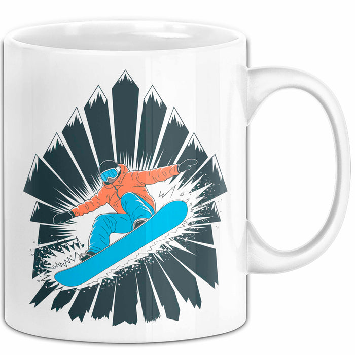 Snowboarder Tasse Geschenk Lustige Geschenkidee Spruch Für Berg Fahrer Weiß Trendation