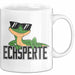 Reptil Leopardgecko Echse Tasse Geschenk Lustige Geschenkidee Spruch Echsperte Weiß Trendation