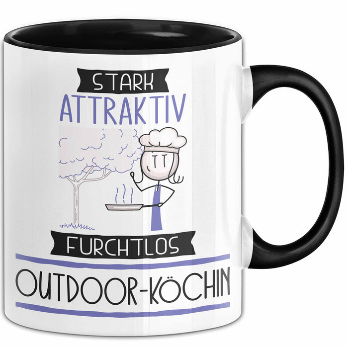 Outdoor-Köchin Tasse Geschenk Becher Stark Attraktiv Furchtlos Outdoor-Köchin Lustige Geschenkidee Trendation