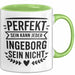 Ingeborg Tasse Geschenk Perfekt Sein Kann Jeder Geschenkidee Geburtstag Grün Trendation