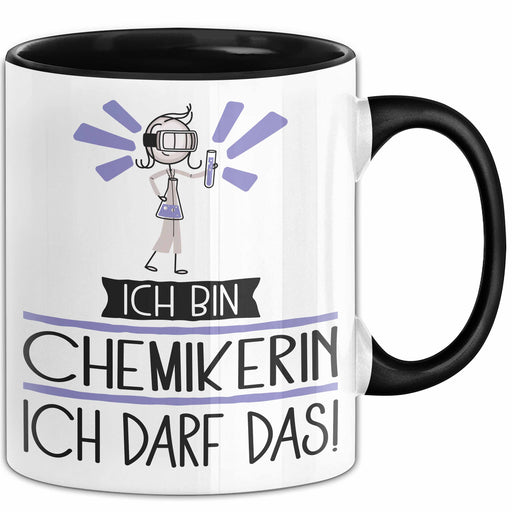 Geschenk für Chemikerin Tasse Lustige Geschenkidee Geburtstag Ich Bin Chemikerin Ich Darf Das Trendation
