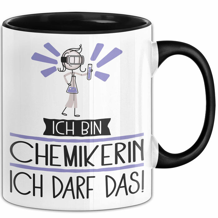 Geschenk für Chemikerin Tasse Lustige Geschenkidee Geburtstag Ich Bin Chemikerin Ich Darf Das Trendation