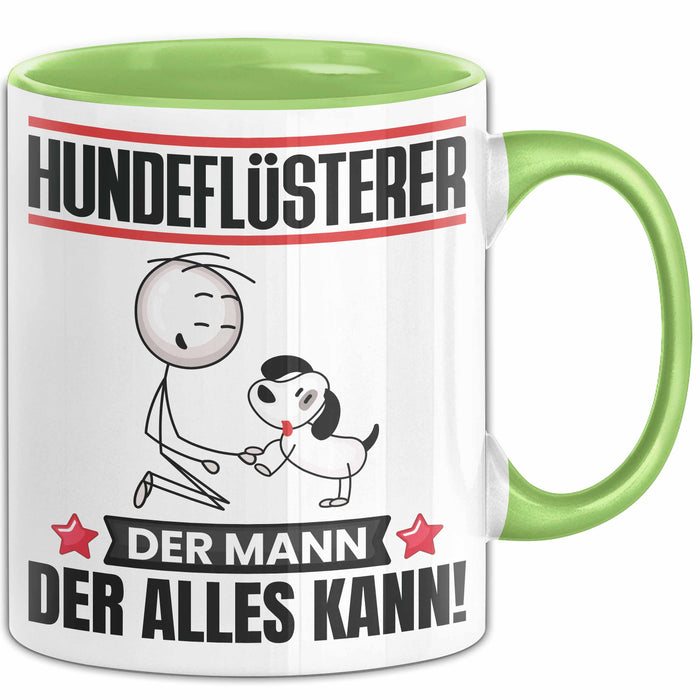 Hundeflüsterer Tasse Geschenk für Hundeflüsterer Der Mann Der Alles Kann Geschenkidee zum Geburtstag Grün Trendation