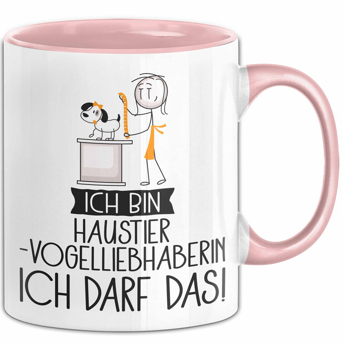 Geschenk für Haustier-Modedesignerin Tasse Lustige Geschenkidee Geburtstag Ich Bin Haustier-Modedesignerin Ich Darf Das Rosa Trendation