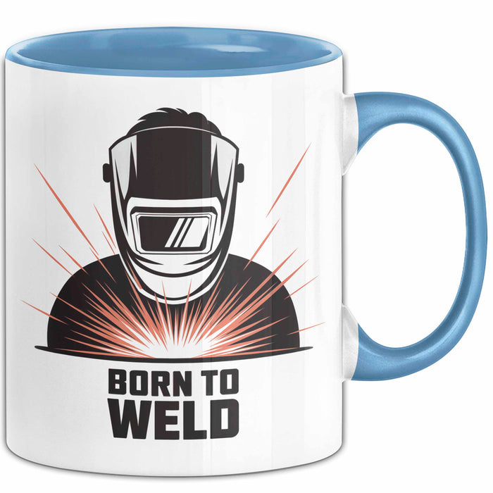 Schweißer Tasse Geschenk Lustige Geschenkidee Spruch Für Schweiß Profis Blau Trendation
