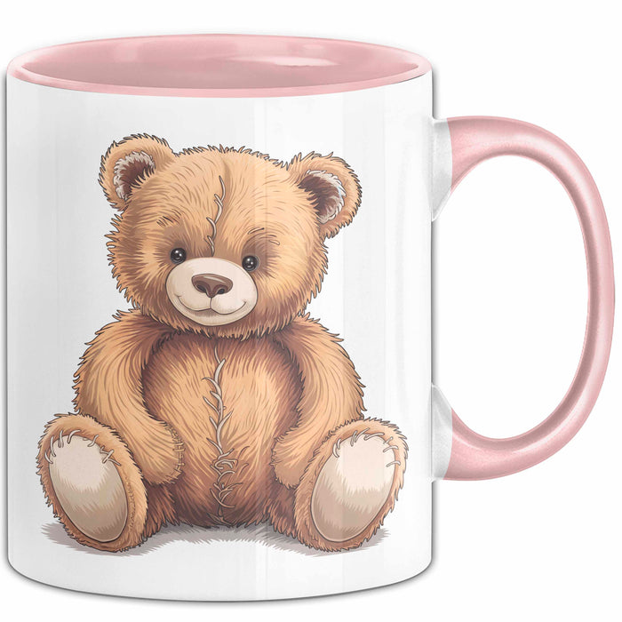 Teddybär Tierliebhaber Tasse Geschenk Lustige Geschenkidee Spruch Rosa Trendation