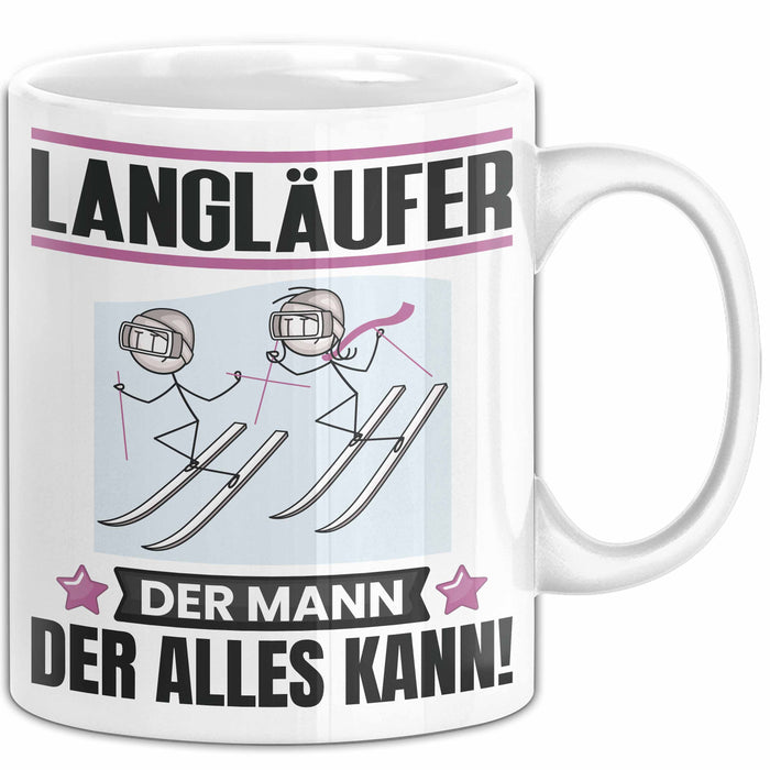 Langläufer Tasse Geschenk für Langläufer Der Mann Der Alles Kann Geschenkidee zum Geburtstag Weiß Trendation