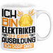 Elektriker Ausbildung Tasse Geschenk Ich Bin Elektriker In Der Ausbildung Ich Darf Das Geschenkidee Spruch Weiß Trendation