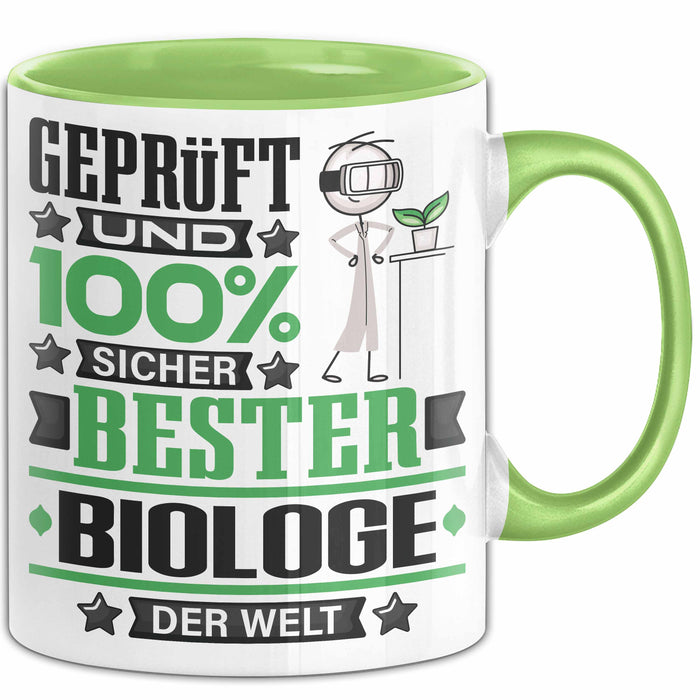 Biologe Geschenk Lustiger Spruch für Biologe Geschenkidee Bester Biologe Der Welt Grün Trendation