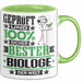 Biologe Geschenk Lustiger Spruch für Biologe Geschenkidee Bester Biologe Der Welt Grün Trendation
