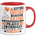Pilates-Enthusiast Geschenk Tasse Lustiger Spruch Erheben Sie Sich Der Pilates-Enthusiast Betritt den Raum Rot Trendation