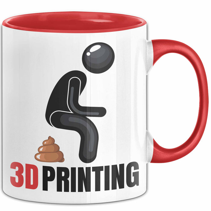 Humor Tasse Geschenk Figur 3DHaufen Witzige Geschenkidee Rot Trendation