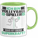 Volleyballspieler Tasse Geschenk für Volleyballspieler Geburtstag Lustiger Spruch Kaffee-Becher Was Ist Deine Superkraft Grün Trendation