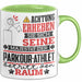 Parkour-Athlet Geschenk Tasse Lustiger Spruch Erheben Sie Sich Der Parkour-Athlet Betritt den Raum Grün Trendation